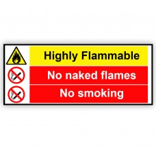 Highly Flammable No Naked Flames No Smoking 